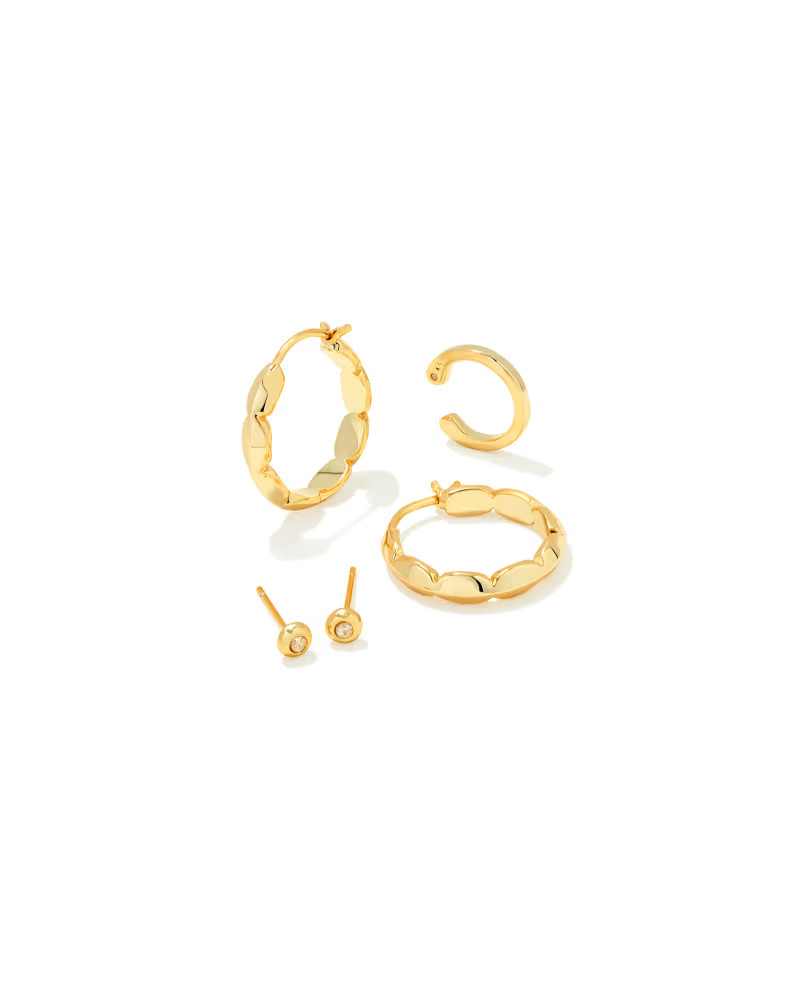 Brooke Huggie & Stud Set in Gold | Kendra Scott