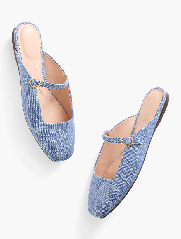 Sloan Mary Jane Denim Mules | Talbots
