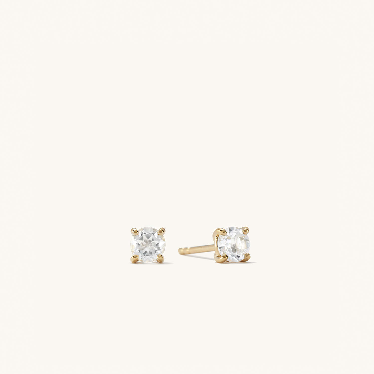 Round Topaz Studs | Mejuri (Global)