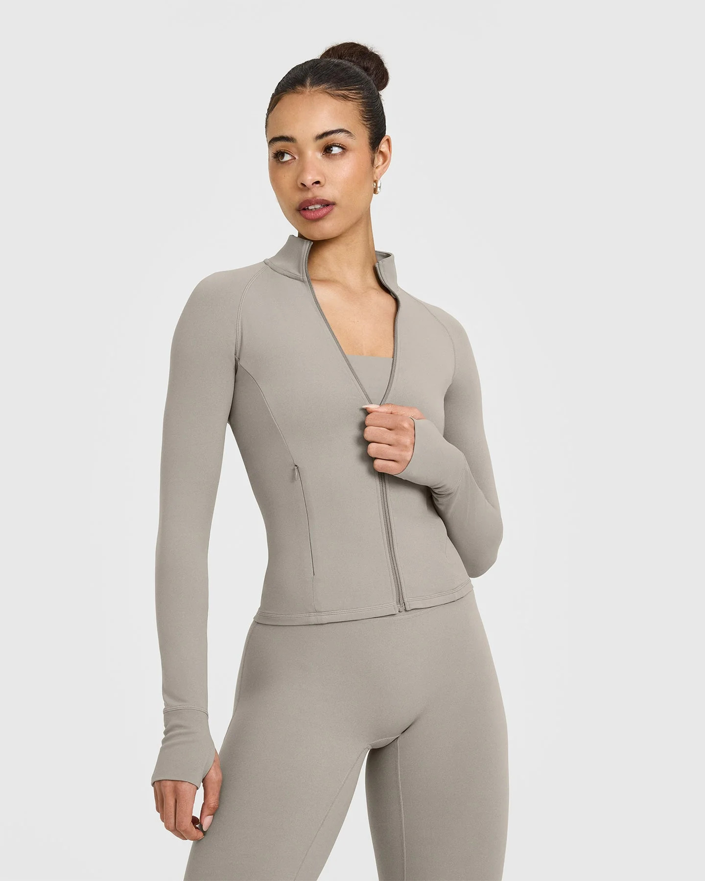 SoftMotion™ Jacket with White Logo | Warm Sand | Oner Active (UK / US)