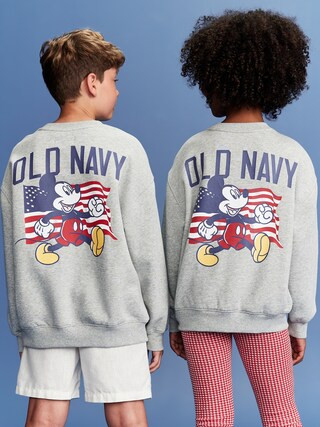 Old Navy x Disney© Mickey Mouse Flag Logo-Graphic Crew-Neck Sweatshirt for Boys | Old Navy (US)