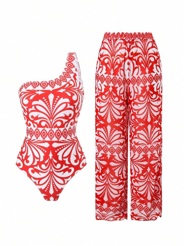 Holiday Beach Swimsuit Set | SHEIN