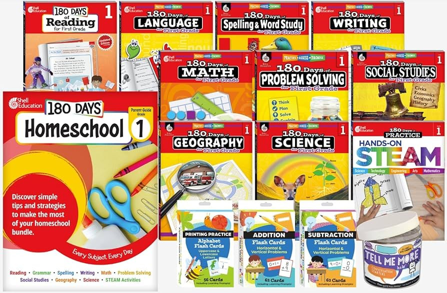 180 Days\u2122: Homeschool Grade 1 Set: Every Subject, Every Day (180 Days of Practice) | Amazon (US)