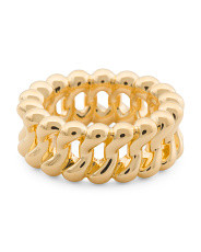 Made In Italy 14k Gold Link Ring | TJ Maxx