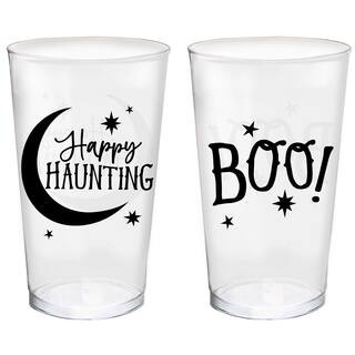 16oz. Classic Black and White Halloween Plastic Tumblers, 20ct. | Michaels Stores