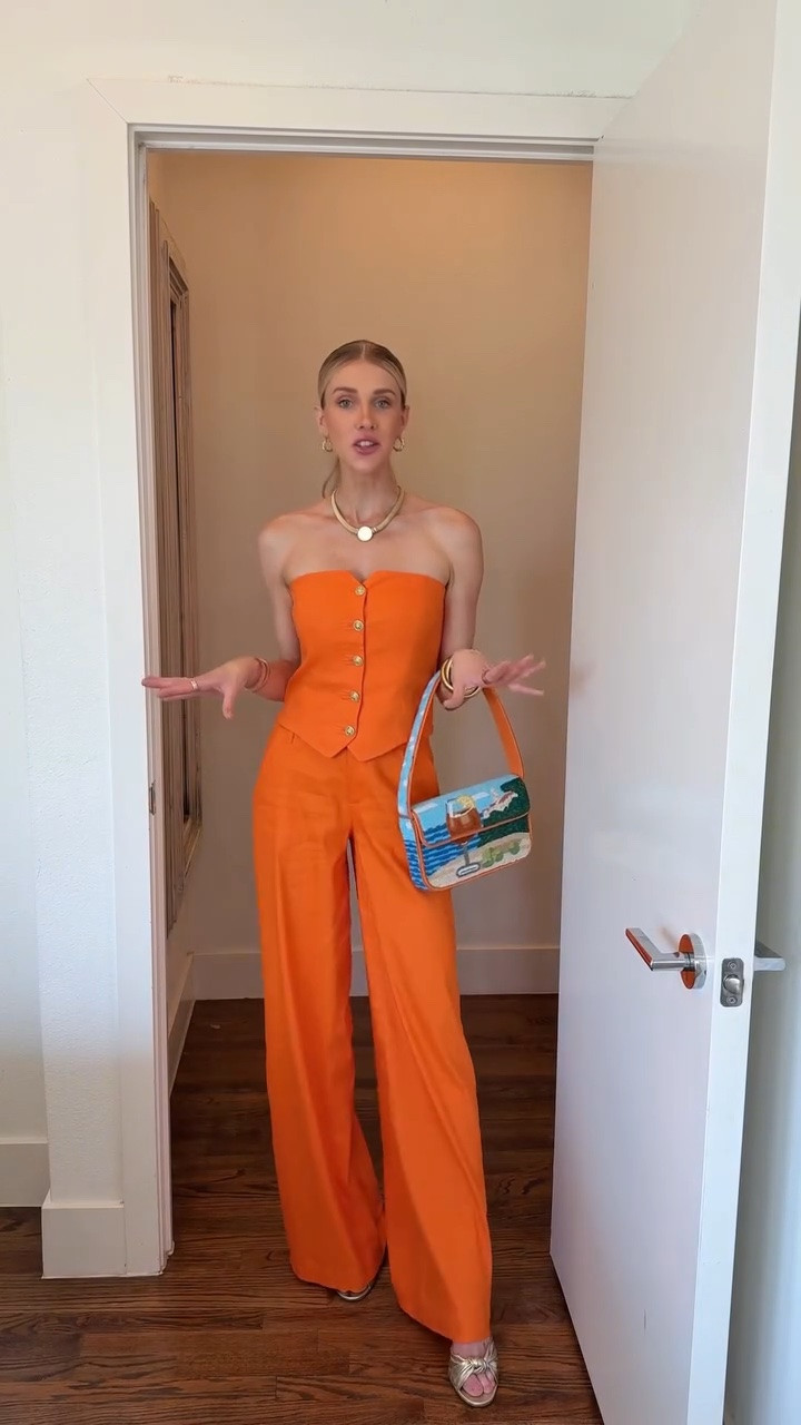 Fun & colorful outfit of the Dallas for an event in Dallas 🧡 
@aliceandolivia @staud.clothing

#LTKootd
