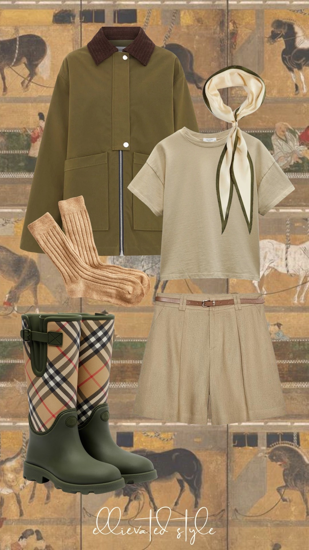 This year’s fall formula: barn jacket + linen shorts + scarf + fabulous boots. The Burberry rain boots are seriously tempting 👀

#LTKStyleTip #LTKShoeCrush #LTKSeasonal