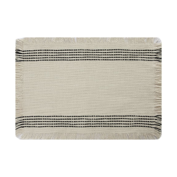 Better Homes & Gardens Jett Stripe Table Place Mat - 14" x 20" - Black & White - 100% Cotton | Walmart (US)