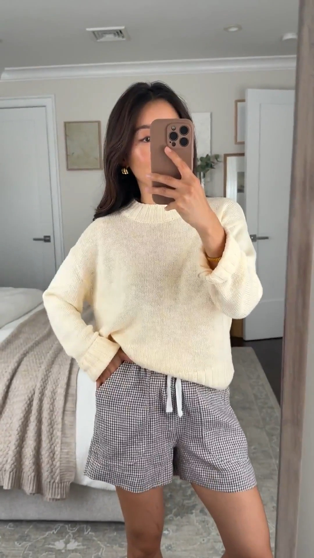 Sizing info below! 
• Airy cotton linen relaxed sweater XS, relaxed wider fit. Also comes in a thicker 100% cotton. Sandstone is a pale yellow. 
• Linen shorts XS, petite friendly, stretch waist. Has a matching linen top. 

@Quince #quincepartner

Petite summer style, easy mom outfits, lightweight summer sweater

#LTKPetite #LTKSeasonal #LTKmomlife