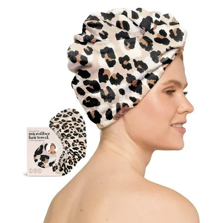 Kitsch Microfiber Hair Towel Wrap - Leopard, 1 Count | Walmart (US)