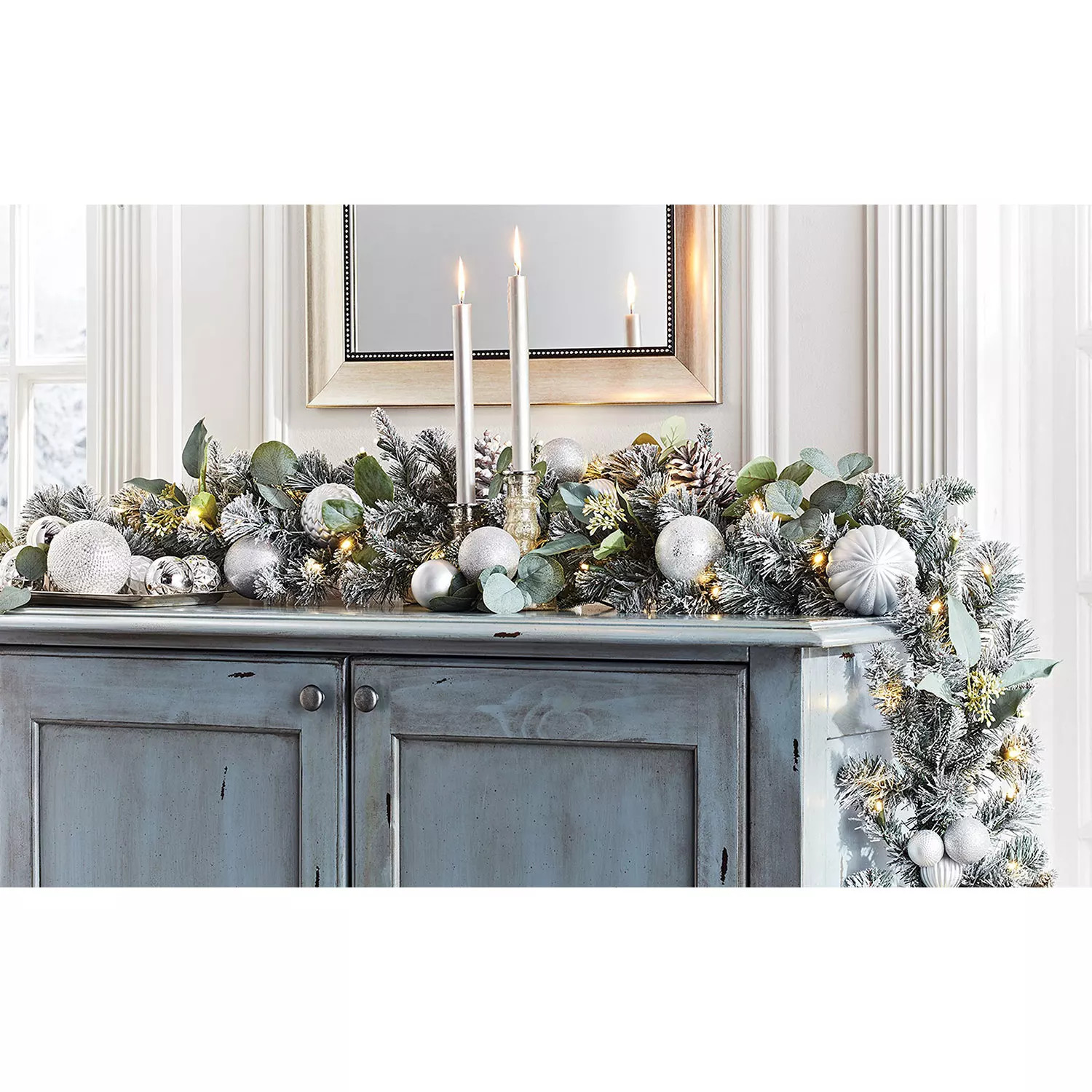 Member's Mark Pre-Lit 9' Decorated Garland (Flocked) | Sam's Club
