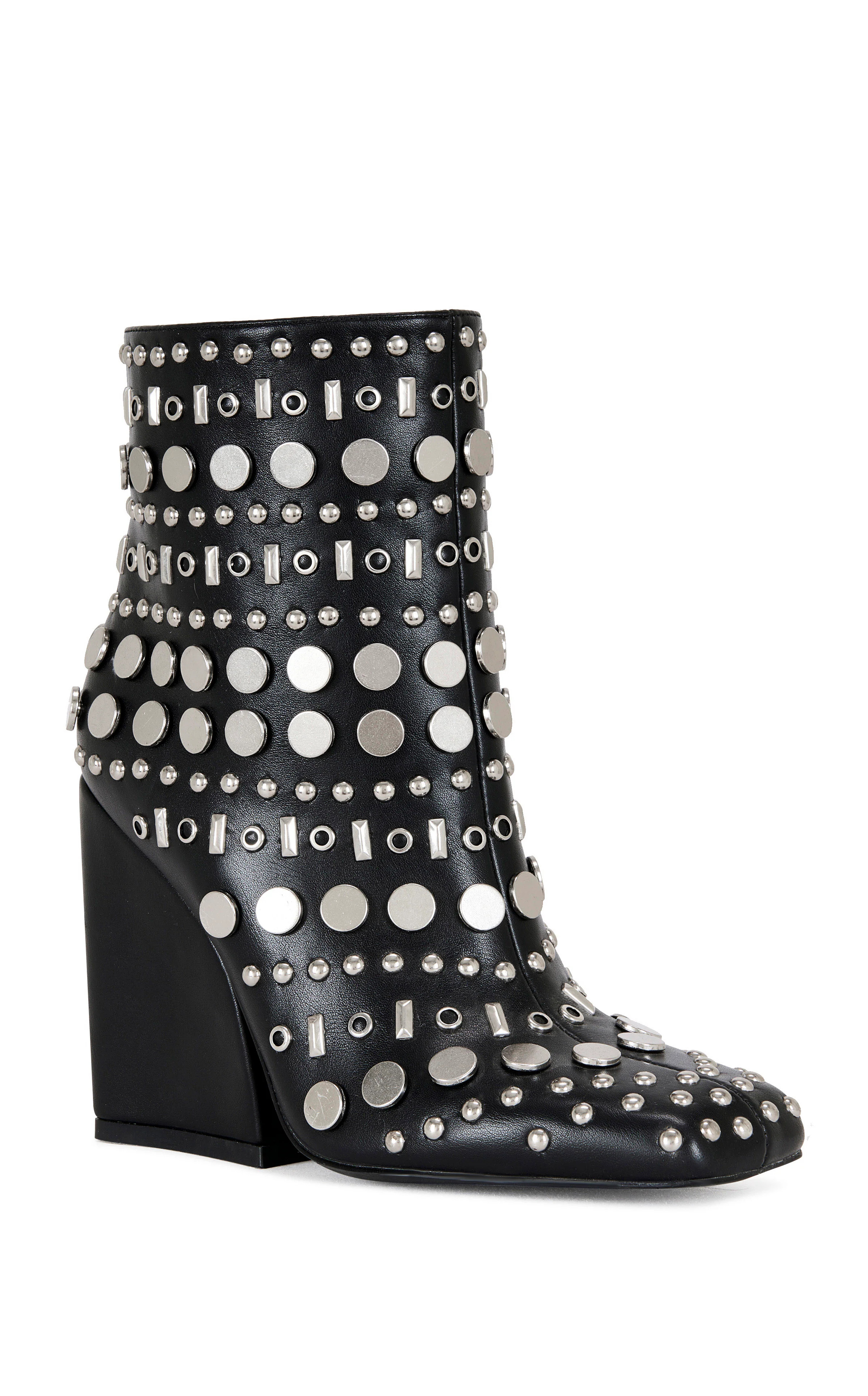 FLETCHER-BLACK BLOCK HEELED BOOTIE | Azalea Wang