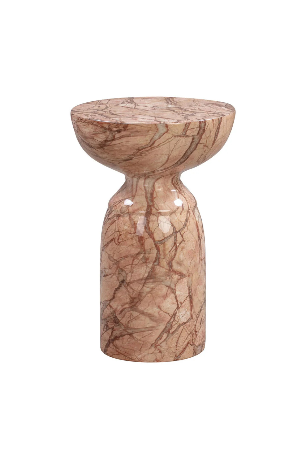 Rue Sunset Marble Indoor / Outdoor Concrete Round Side Table | THELIFESTYLEDCO