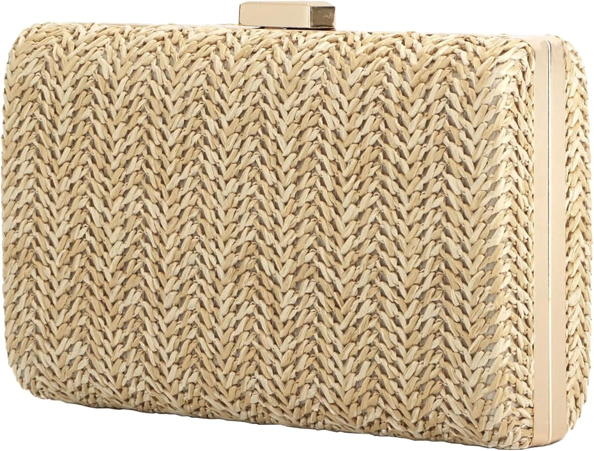 Summer Straw Clutch Purses for Women, Raffia Woven Crossbody Handbags, Evening Bag for Party Wedd... | Amazon (US)