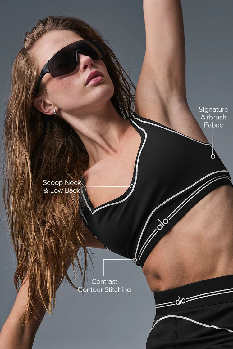 Airbrush Heart Throb Bra | Alo Yoga