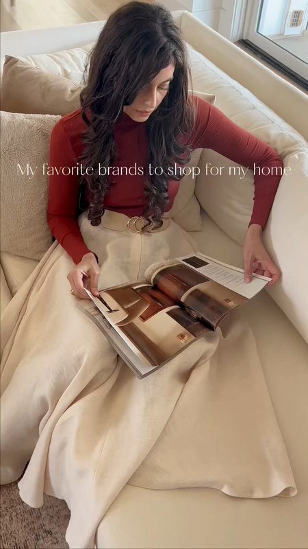 A few favorite brands to shop for my home. Also loving this linen skirt and Amazon belt. Super comfortable and perfect for wearing during the Thanksgiving season and entertaining. 

#LTKstyletip #LTKhome #LTKSeasonal
