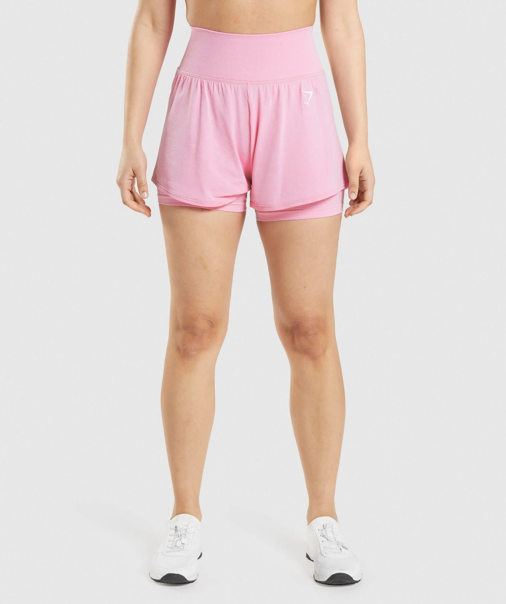Gymshark Vital Seamless 2.0 2-in-1 Shorts - Sorbet Pink Marl | Gymshark US