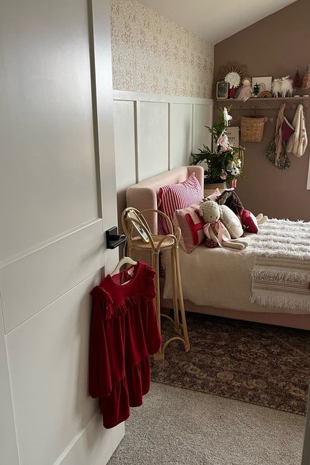 Austin’s bed frame & sweet Christmas dress linked  ❤️