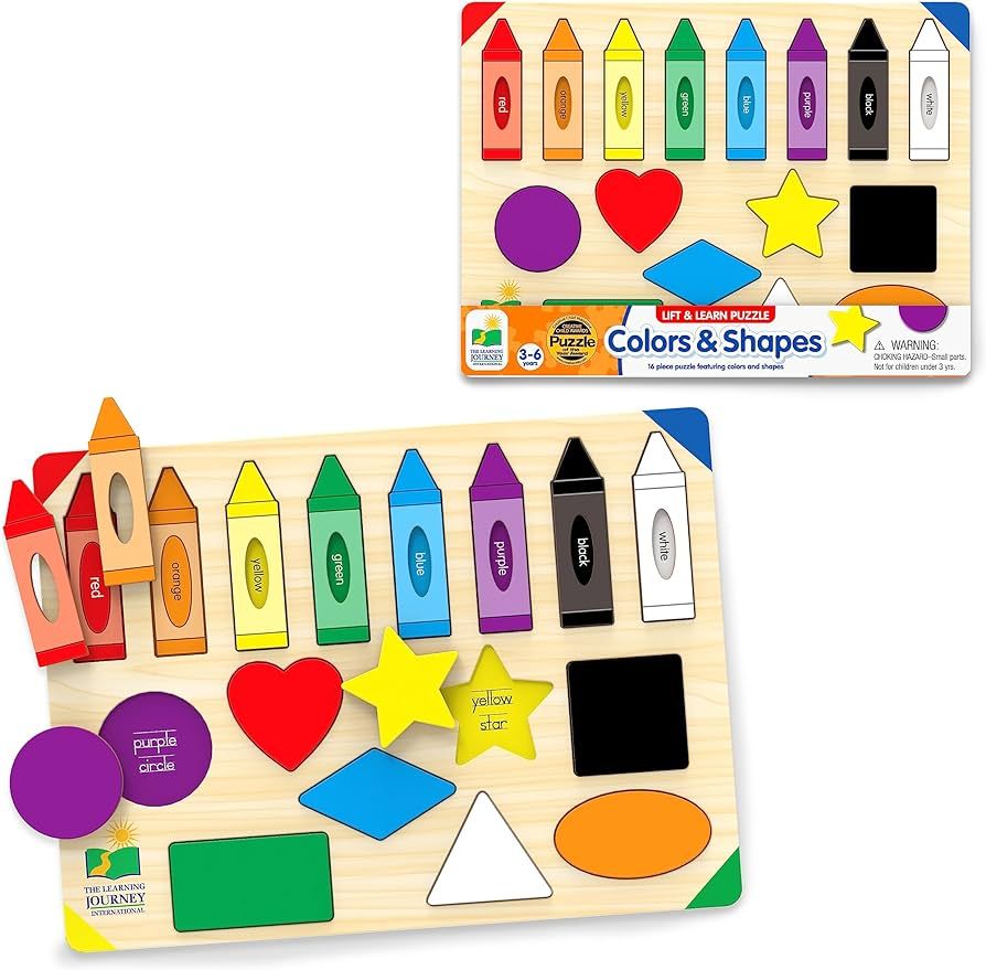 The Learning Journey: Lift & Learn Puzzle Colors & Shapes – Preschool Toys & Activities for Chi... | Amazon (US)