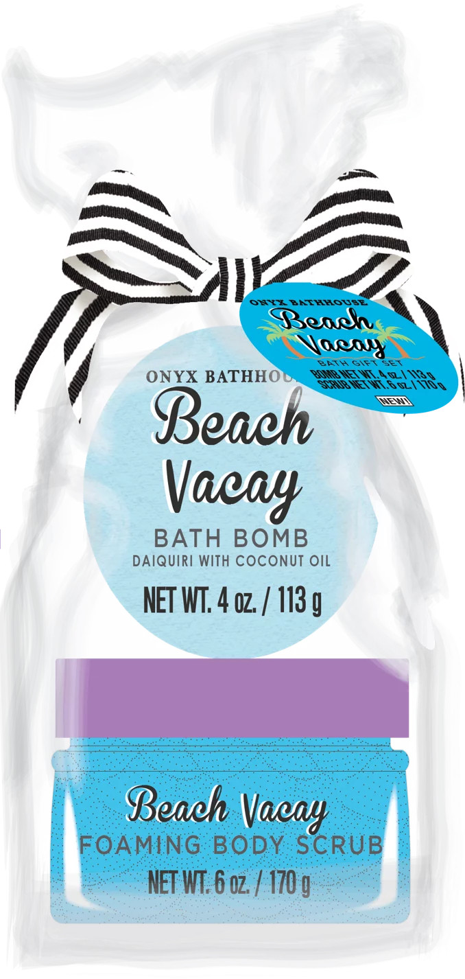 Onyx Bathhouse Beach Vacay Bath Bomb and Body Scrub Home Spa Gift Set, Daiquiri Scented - Walmart... | Walmart (US)