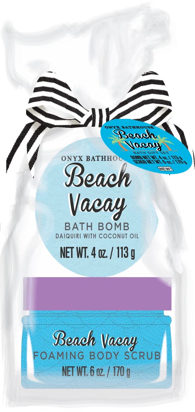 Onyx Bathhouse Beach Vacay Bath Bomb and Body Scrub Home Spa Gift Set, Daiquiri Scented - Walmart... | Walmart (US)