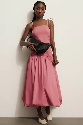 Mare Mare Sleeveless Drop-Waist Bubble-Hem Midi Dress | Anthropologie (US)