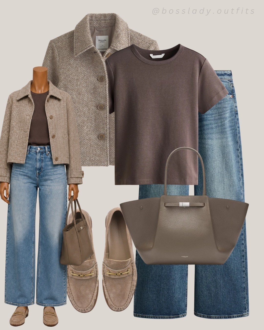 Cozy neutrals for the fall shift

Tags: fall transition outfit, herringbone jacket outfit, wide leg jeans outfit, neutral outfit inspo, brown tee outfit, suede loafers outfit, tote bag outfit, casual fall outfit, fall outfit ideas, taupe outfit #ltkautumn

#LTKstyletip #LTKshoes #LTKbag