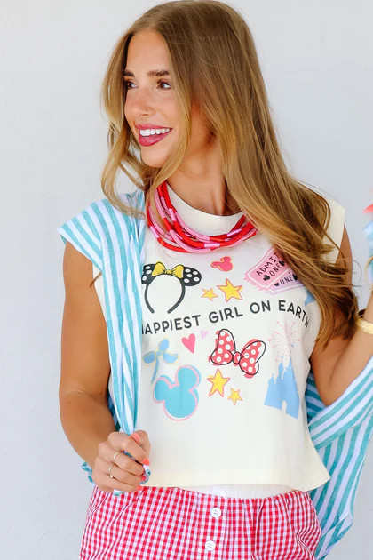Happiest Girl On Earth Sleeveless Tee | The Willow Tree