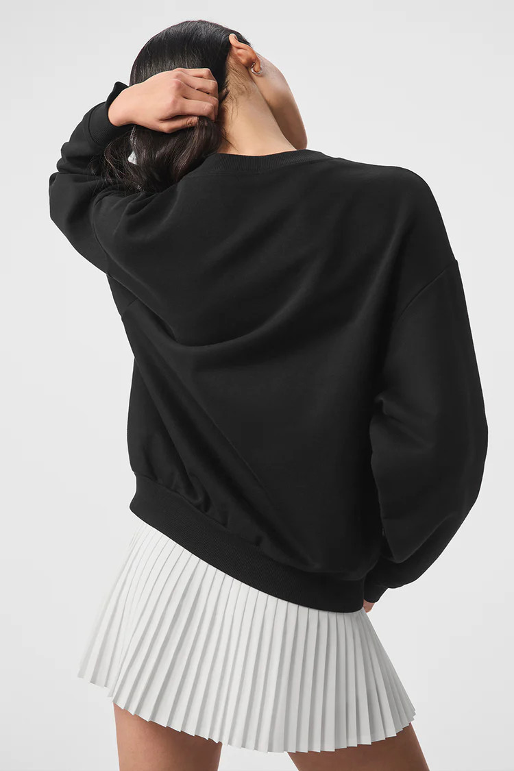Accolade Crew Neck Pullover - Black | Alo Yoga (US)