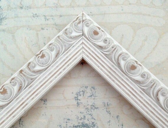 Ornate Shabby Chic White Picture Frame- Distressed Finish- A5 A4 A3 5x7 8x8 8x10 8.5x11 11x14 16x... | Etsy (US)