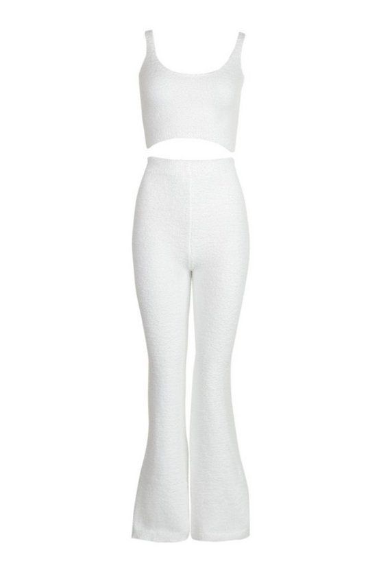 Chenille Knitted Pants + Tank Top Lounge Set | Boohoo.com (US & CA)