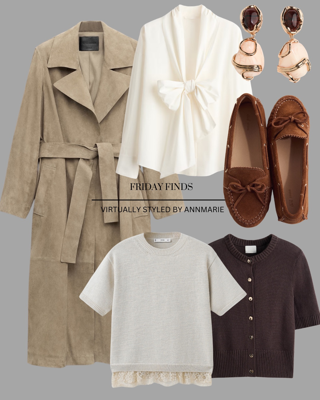 This weeks Friday Finds 

Suede, trench, loafers, spring knitwear, linen suit 

#LTKspring