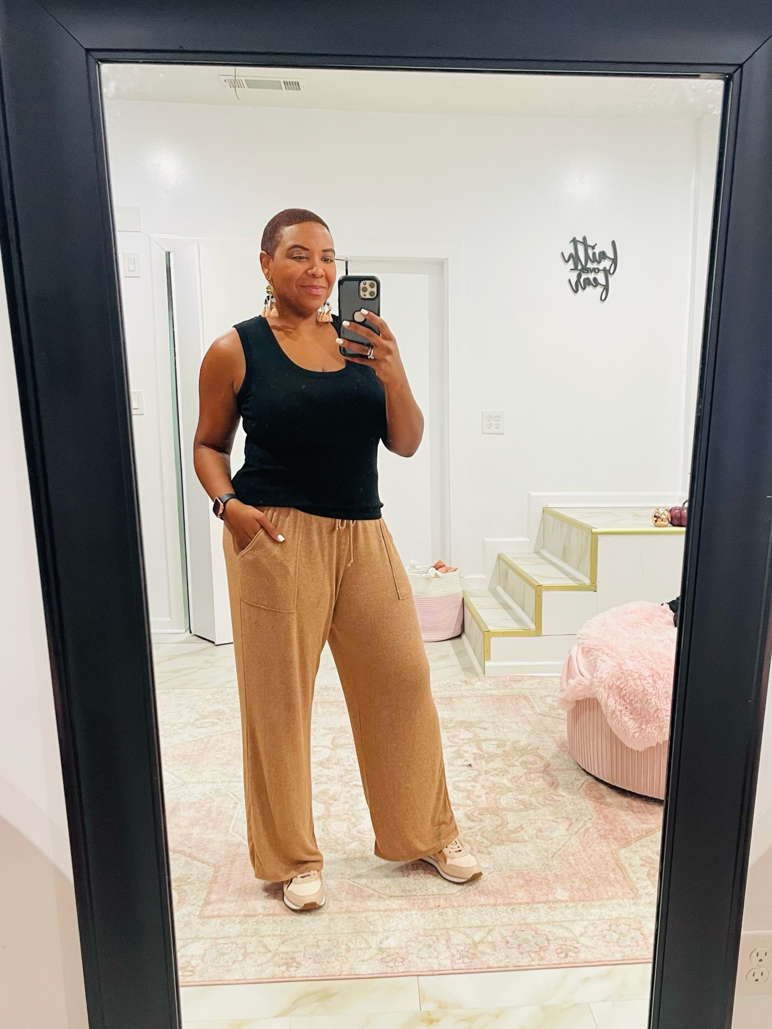 My favorite tank and lightweight joggers. Essential!