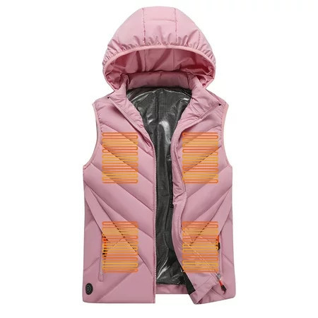 Axiiglly Heated Vest for Men Women Winter Warm Outdoor USB Charging Electric Heating Vest 11 Heated Zones Unisex Smart Heating Vest Washable Heated Sleeveless Hooded Jacket Coat withou Power Bank | Walmart (US)