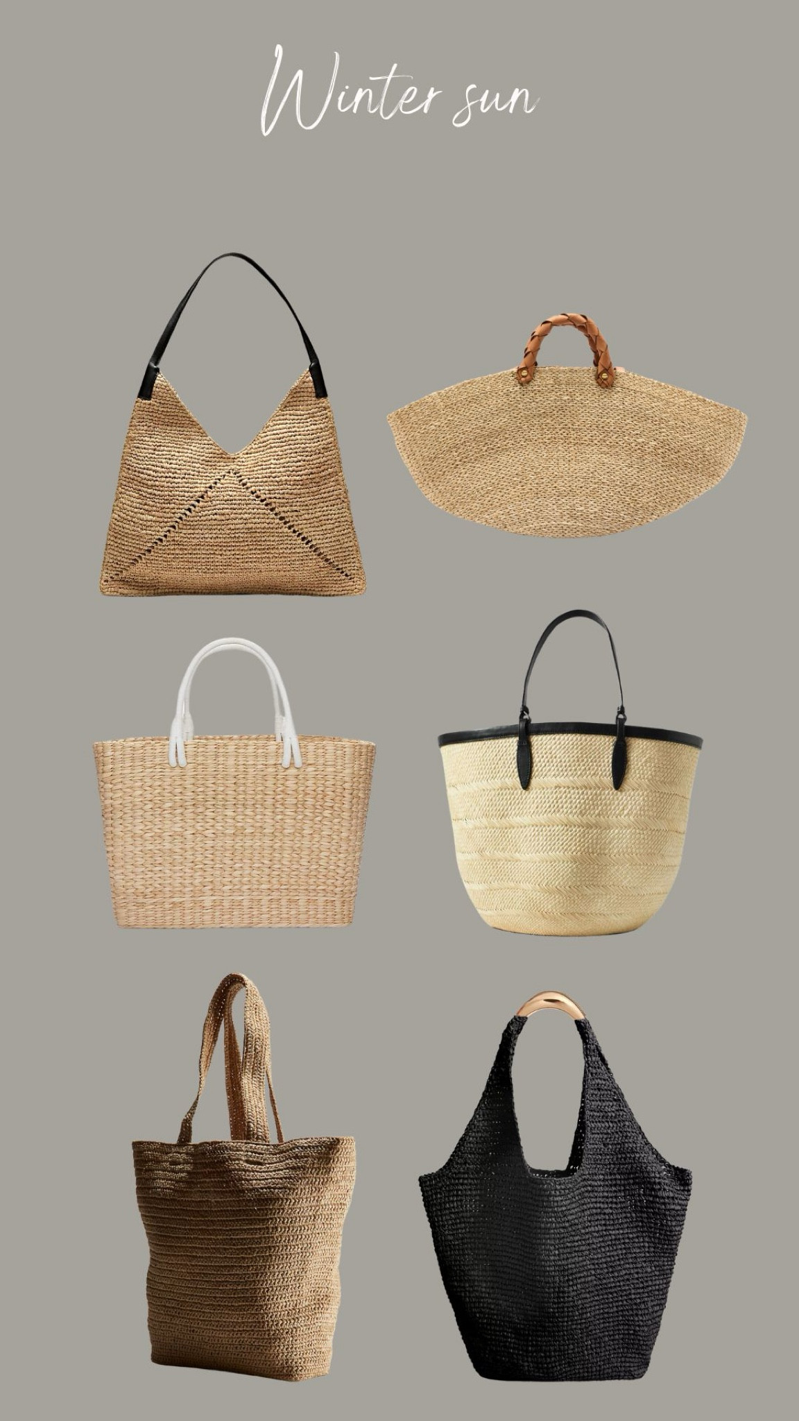 Winter sun edit - raffia beach bags 

Holiday items, summer wardrobe, beach bag, raffia bag, airport outfit 

#LTKuk #LTKbag