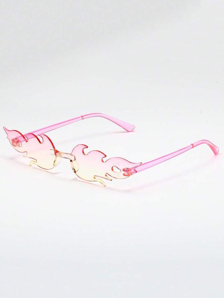 Rimless Fire Frame Fashion Glasses | SHEIN