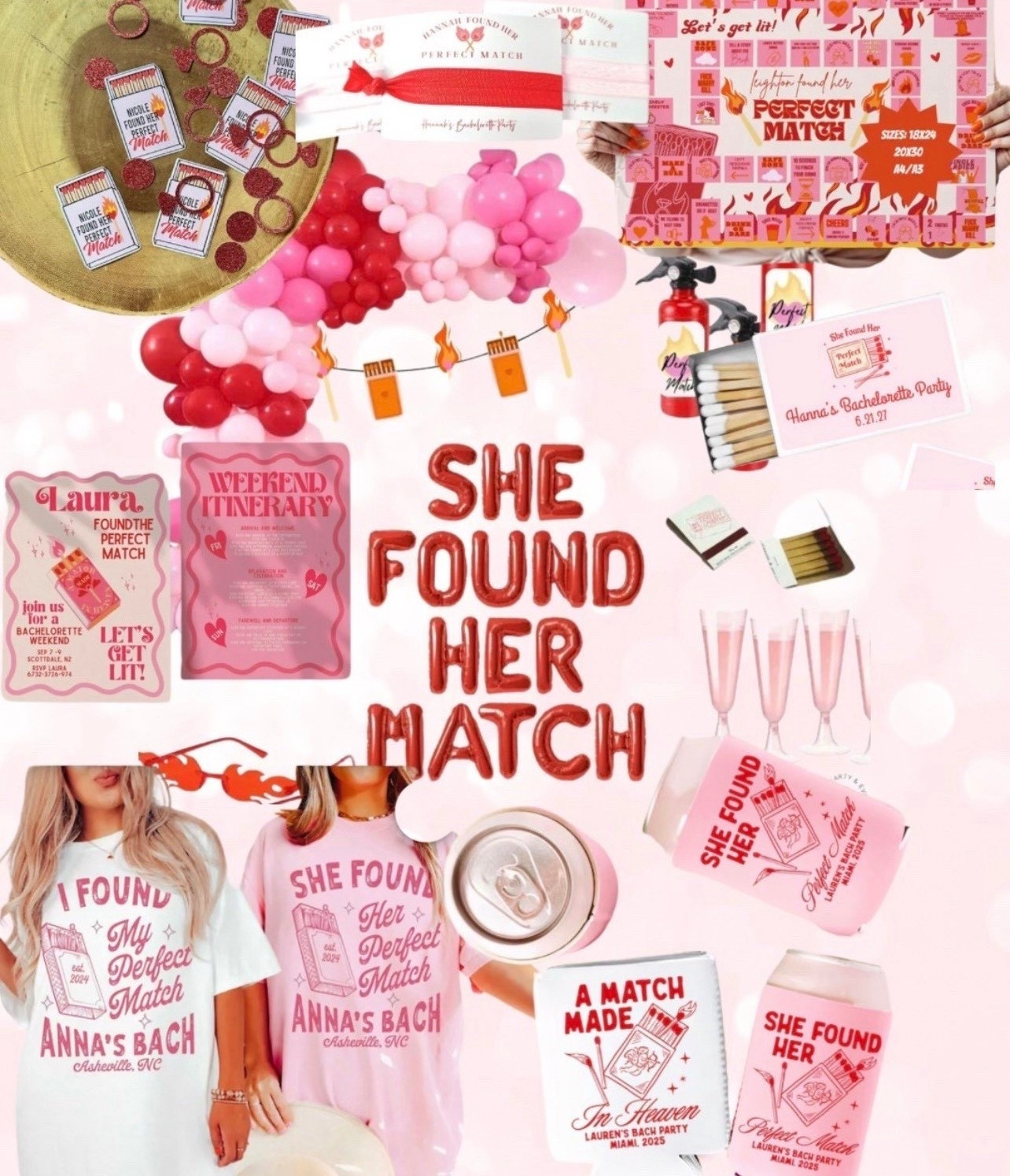 She Found Her Match Bachelorette Party decorations 

#LTKFindsUnder100 #LTKParties #LTKWedding

#LTKSaleAlert #LTKSpringSale #LTKWedding

#LTKU #LTKWedding #LTKSaleAlert