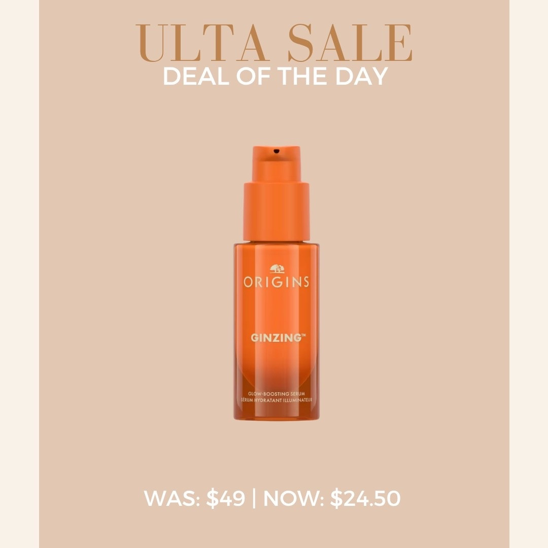 Ulta 21 Days of Beauty Deal of the Day! ✨
Origins Ginzing Glow-Boosting Serum

#LTKBeauty #LTKSaleAlert