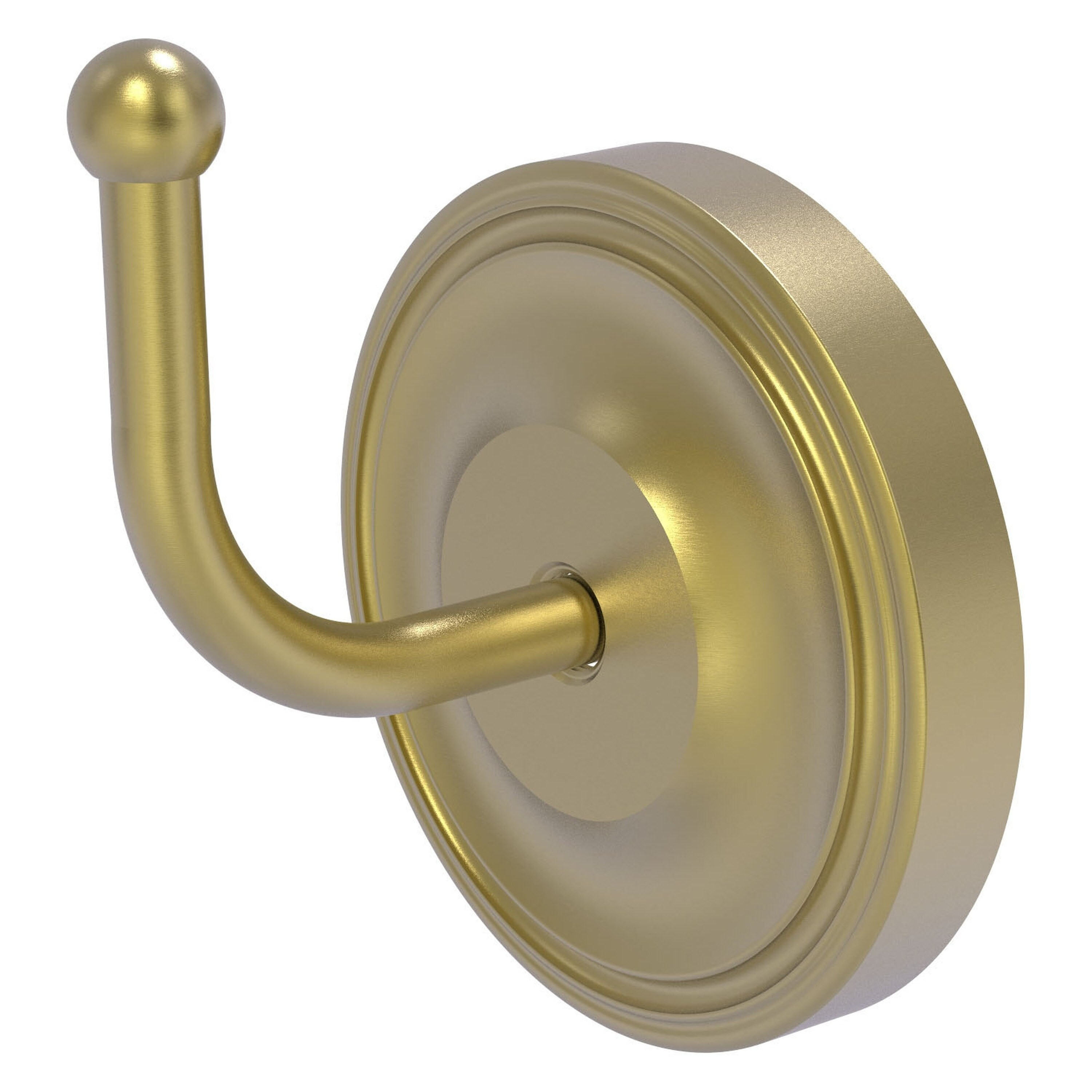 Allied Brass Regal Satin Brass Single -Hook Wall mount Towel Hook | R-H1-SBR | Lowe's