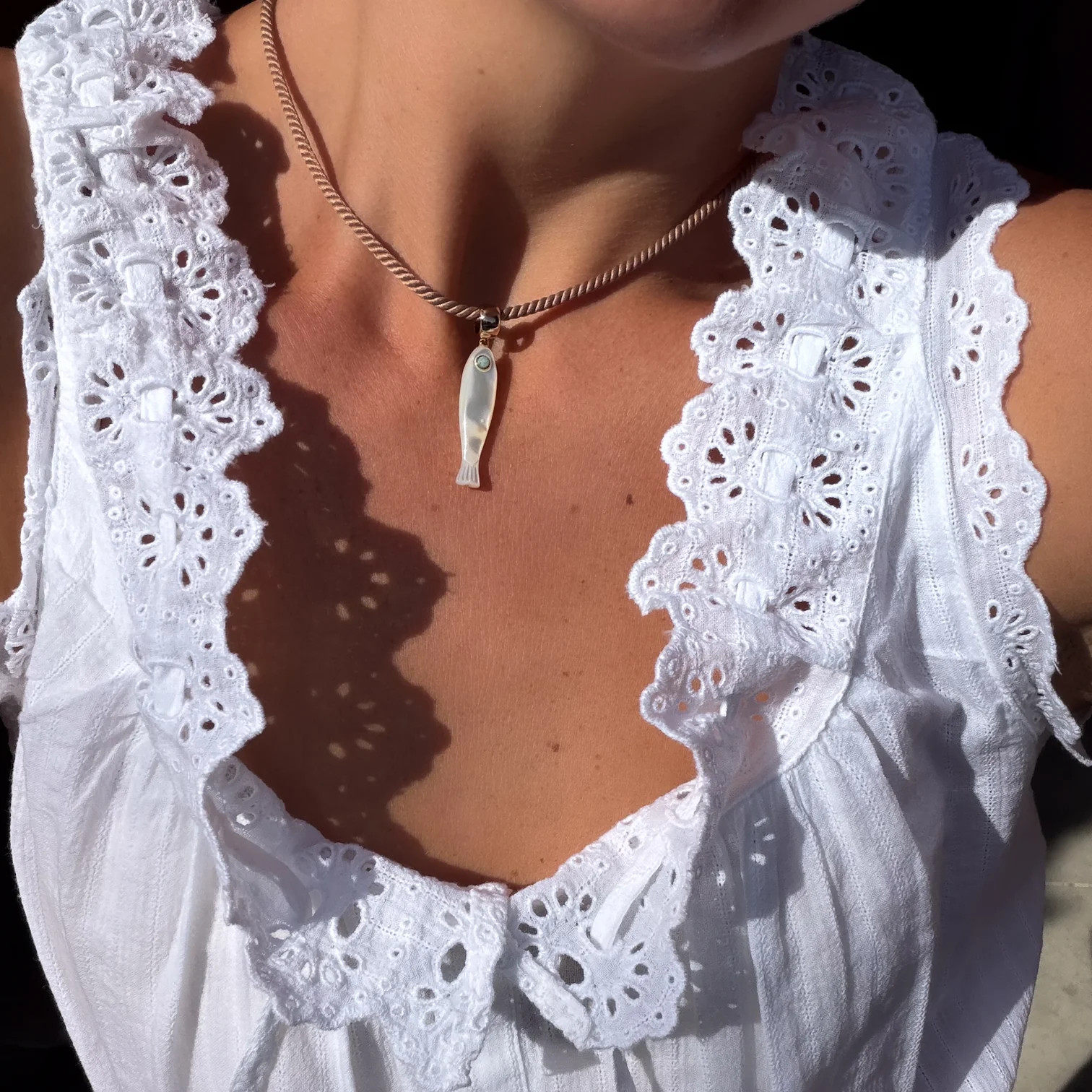 Fortuna Mother Of Pearl Fish Bail | Thatch