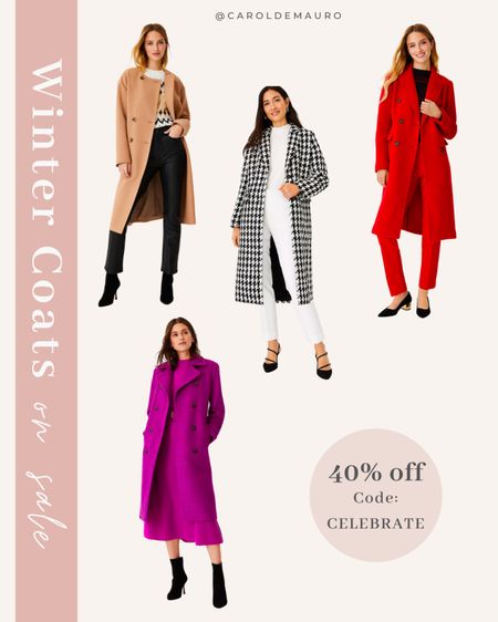Winter must have coats, all 40% off today with code CELEBRATE! I have the houndstooth and the fuchsia one and they’re both amazing



#LTKsalealert #LTKHoliday #LTKCyberweek