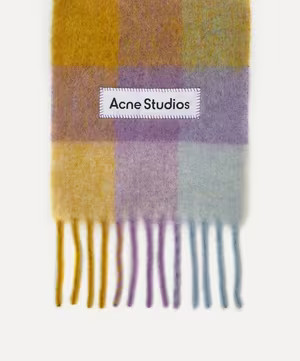 Wool-Mohair Checked Scarf | Liberty London (UK)