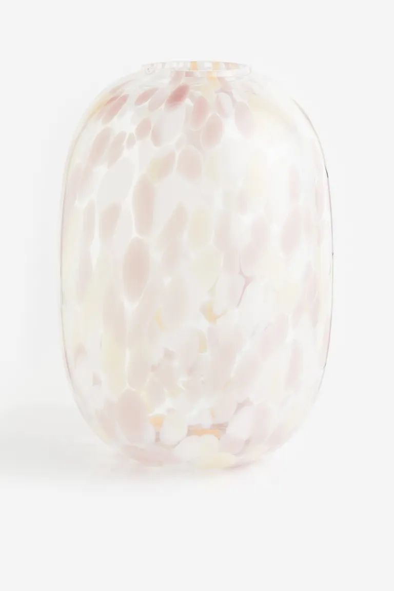 Large Patterned Glass Vase | H&M (US)