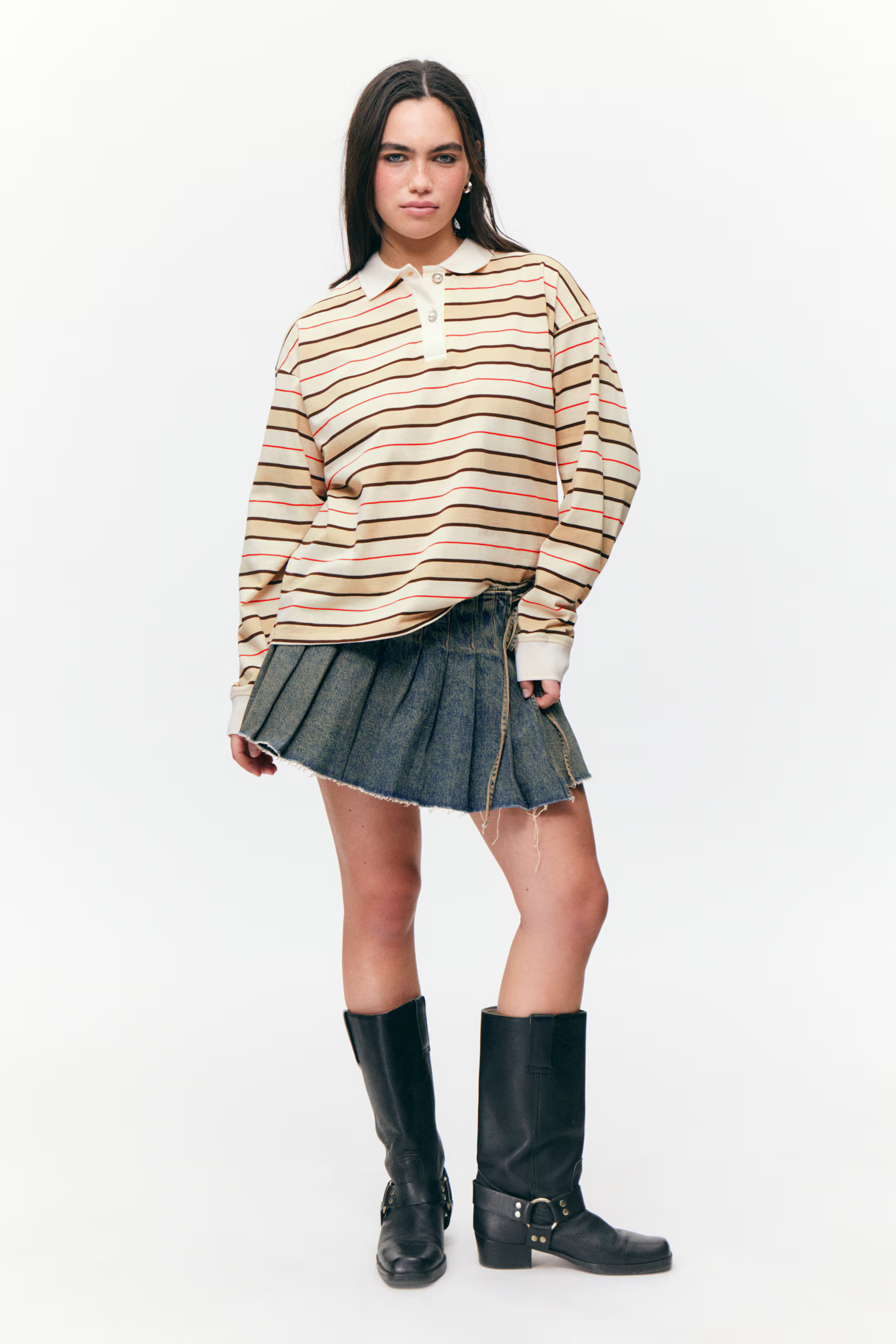 Long Sleeve Rugby Polo Top | H&M (UK, MY, IN, SG, PH, TW, HK)