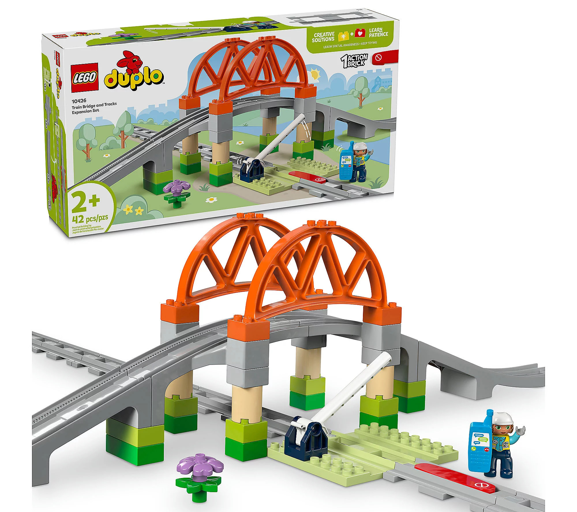 LEGO DUPLO Town Train Bridge & Tracks Expansion Set 10426 | QVC
