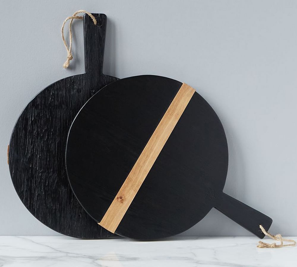 Black Reclaimed Pine Wood Pizza Paddle | Pottery Barn (US)