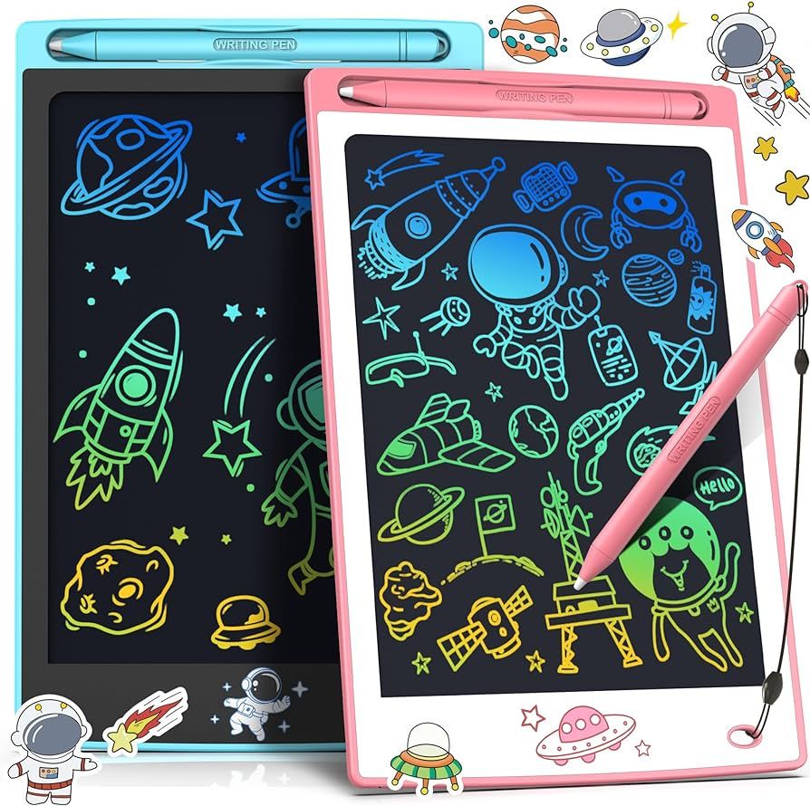Hockvill LCD Writing Tablet for Kids 2 Pack, 8.8 Inch Learning Toys for 3 4 5 6 7 8 Year Old Girl... | Amazon (US)
