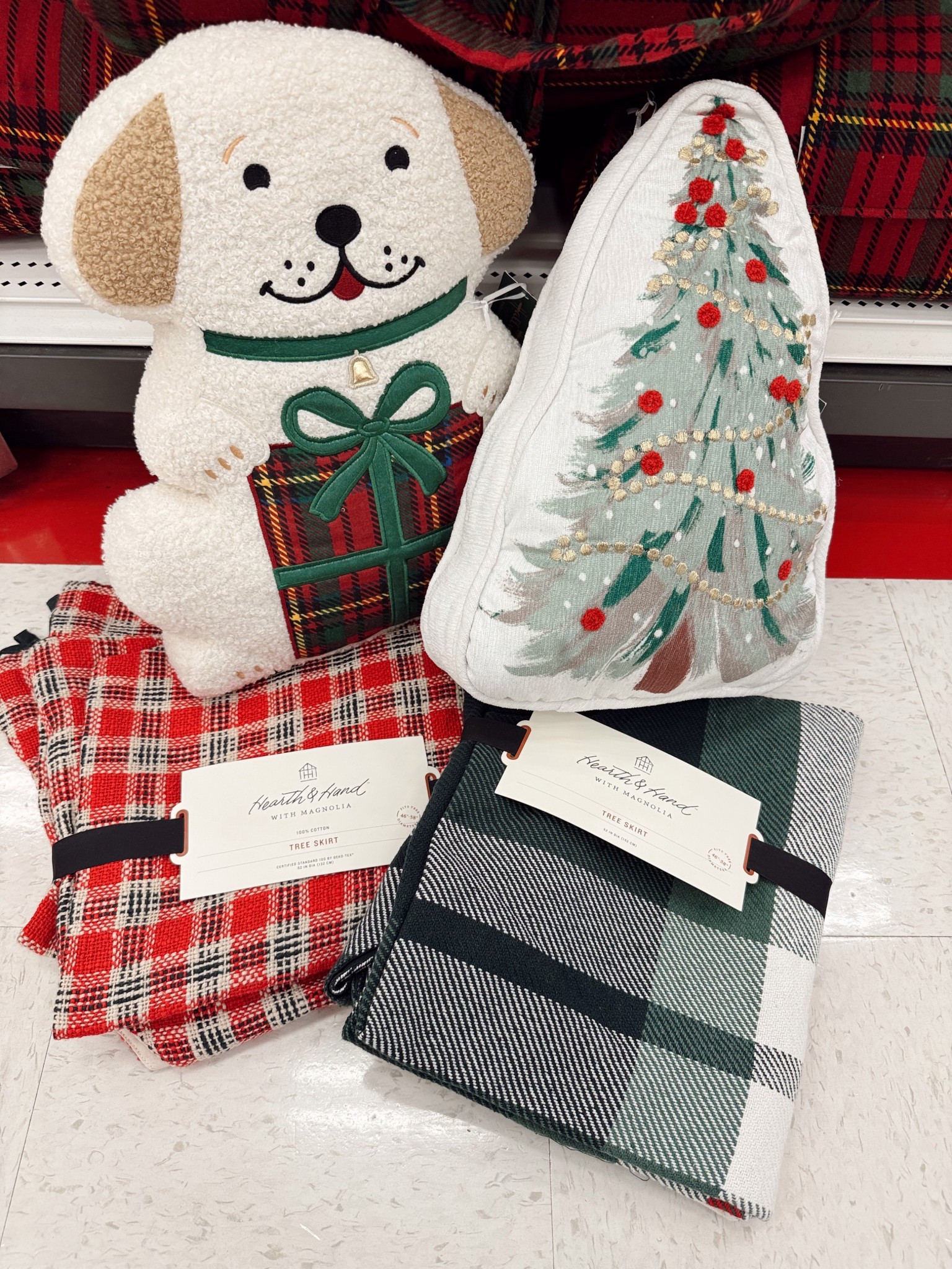SO freaking cute! Holiday throw pillows and plaid tree skirts 

#LTKGiftGuide #LTKHoliday #LTKSeasonal