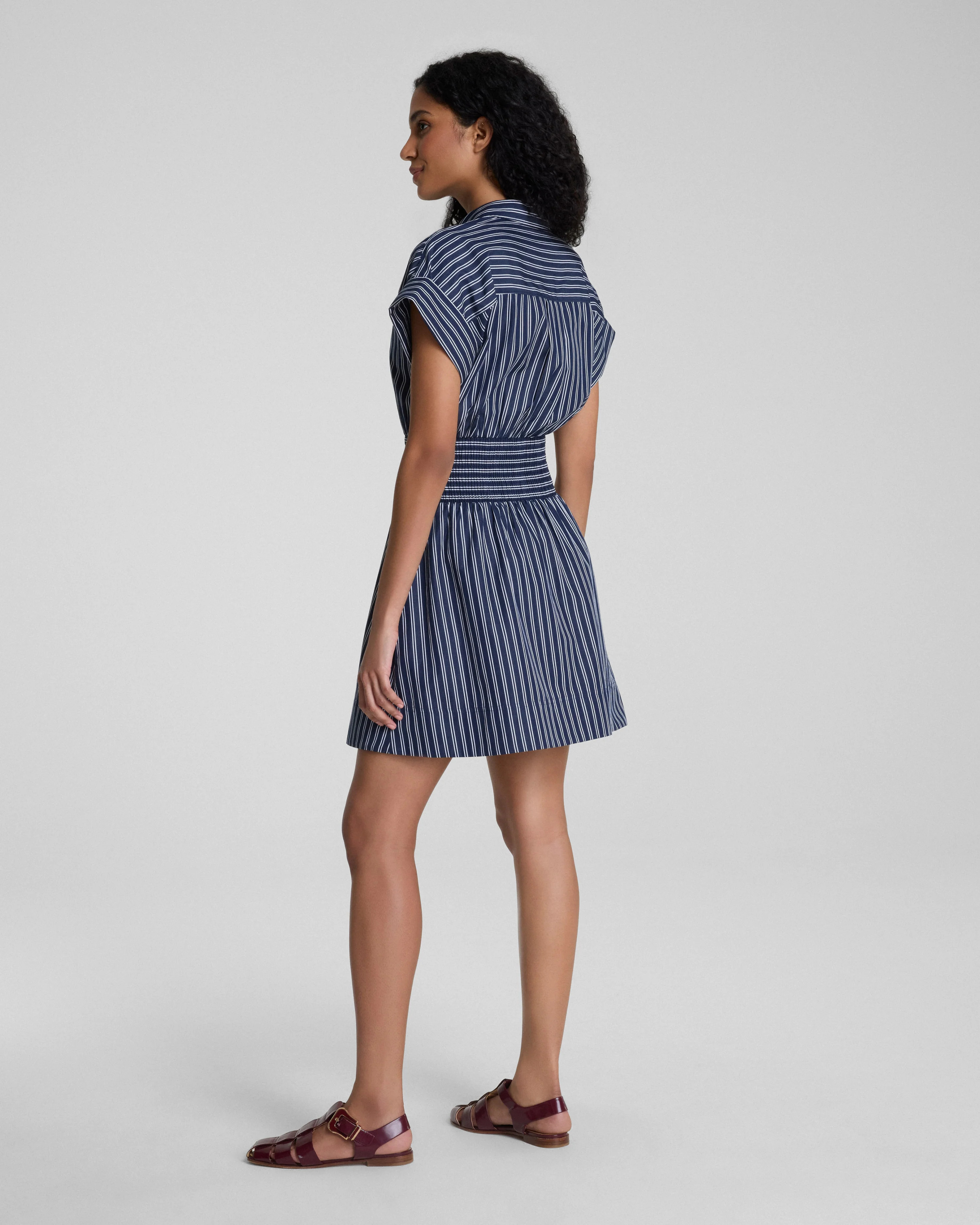Poplin Smocked Mini Shirt Dress | Spanx
