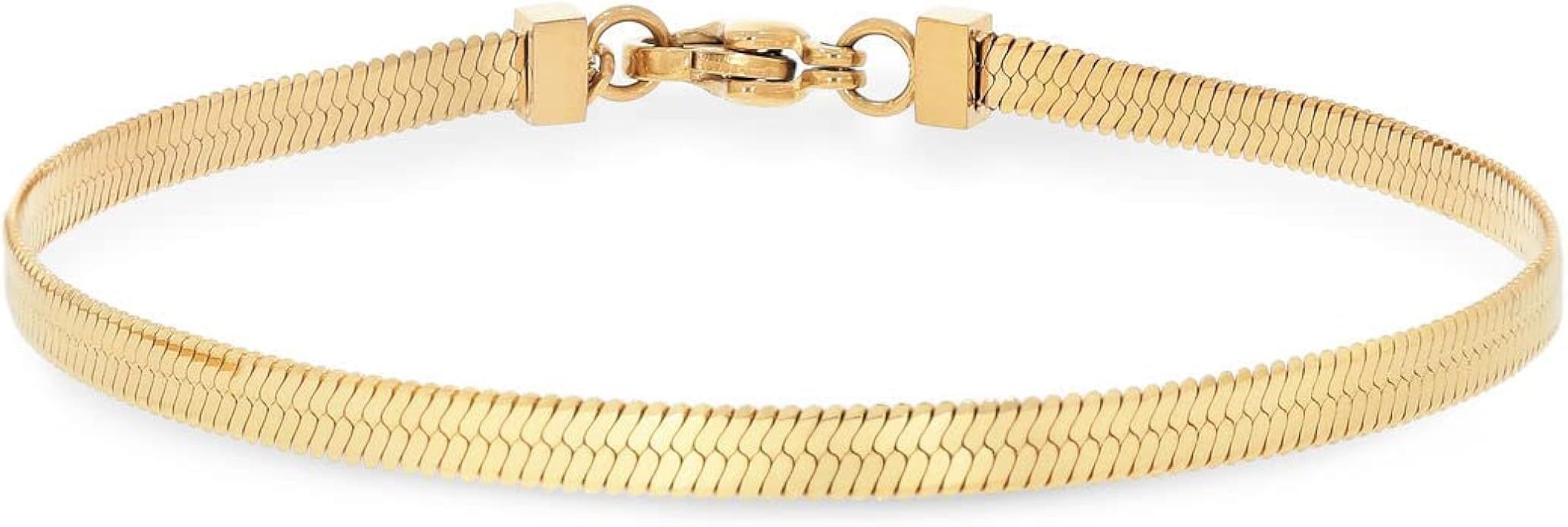 Gold Bracelet For Women Trendy - 14k Dainty Waterproof Everyday Hey Harper | Amazon (US)